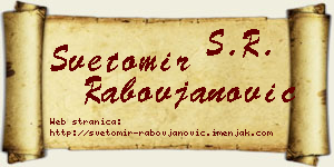 Svetomir Rabovjanović vizit kartica